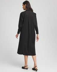 Sequin Collar Midi Shirtdress