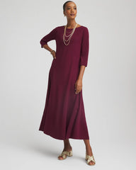 Seamed Crepe Maxi Dress