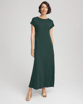 Dolman-Sleeve Ponte Maxi Dress