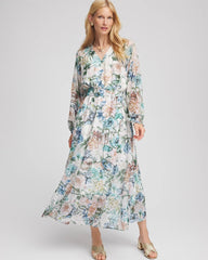 Georgette Tie-Front Maxi Dress