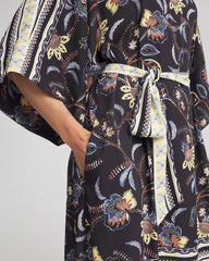 Georgette Boatneck Kaftan Dress