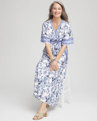 Surplice Matte Satin Maxi Dress