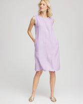 Sleeveless Scalloped Trim Dress