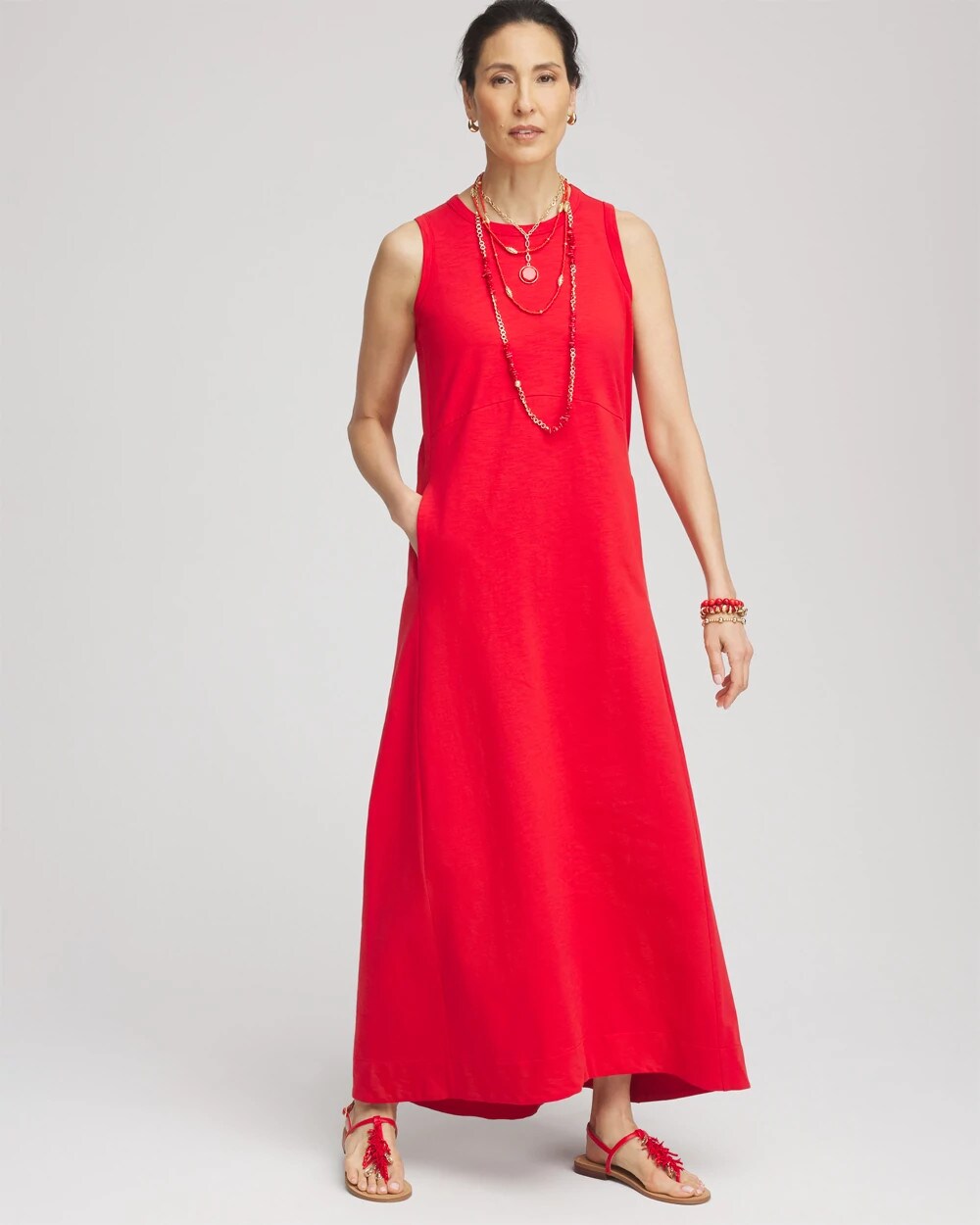 Sleeveless Midi Tank Dress