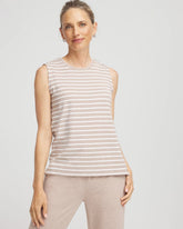 Zenergy® UPF Sleeveless Metallic-Striped Tank