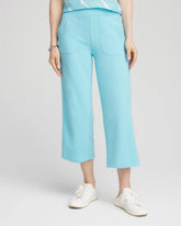 Zenergy® French Terry Gauze-Inset Cropped Pants