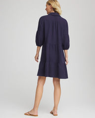 Woven Tiered Swim Cover-Up Dress