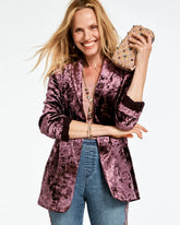 Crushed Velvet Blazer