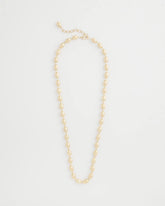 Gold Bead Long Single-Strand Necklace
