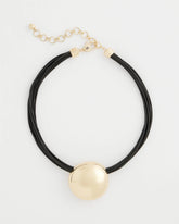 Gold Pendant Cord Necklace