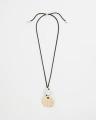 Crinkle Mixed Metal Pendant