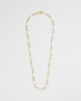 Mixed Metal Long Single Strand Necklace