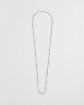 Silvertone Long Beaded Necklace