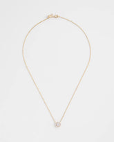 Gold Tone Drop Stone Necklace