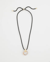 Adjustable Tri-Tone Pendant Necklace