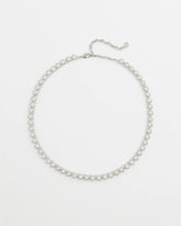 Silvertone Tennis Necklace