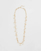 Multistrand Beaded Goldtone Necklace
