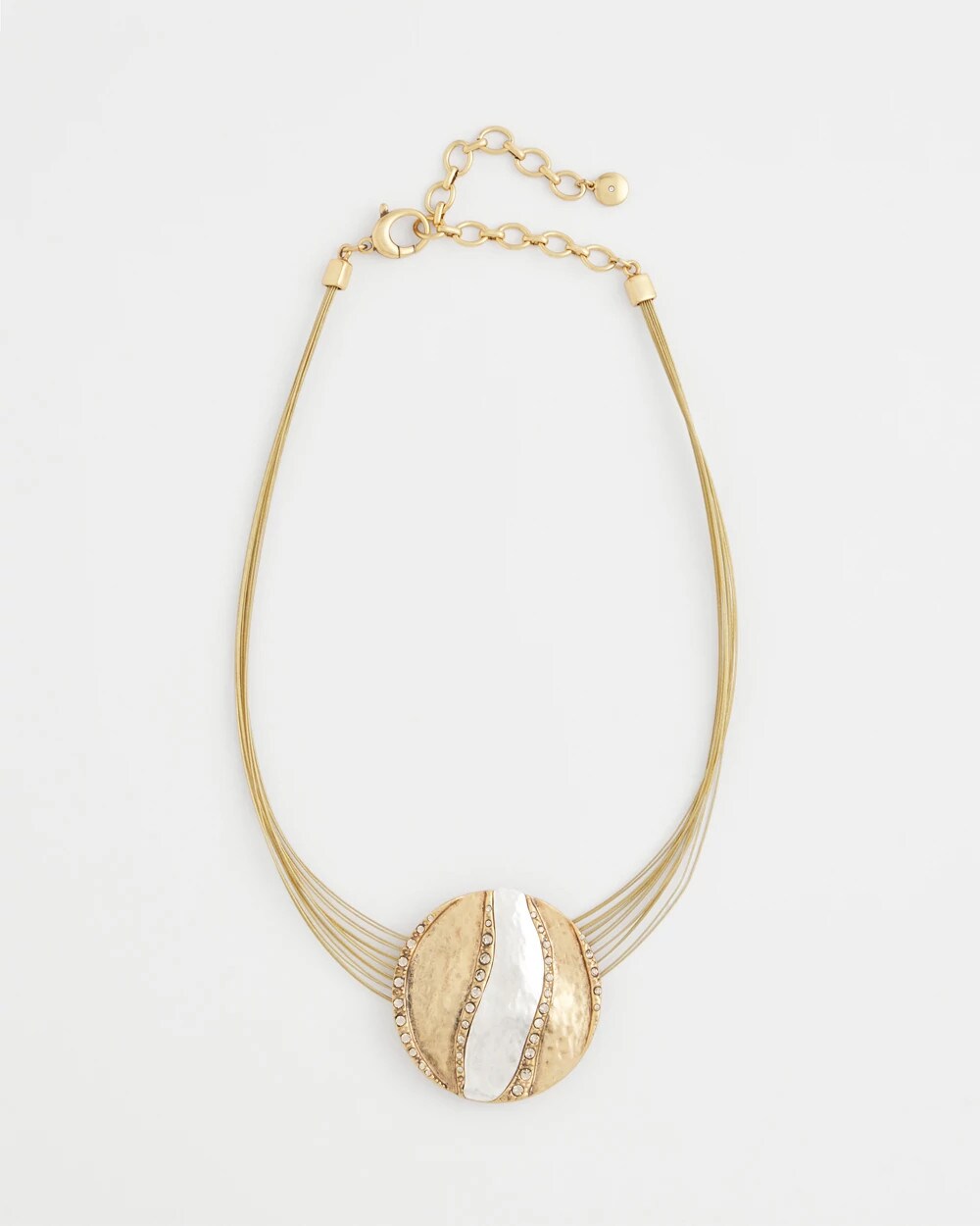 Mixed-Metal Safari Pendant Necklace