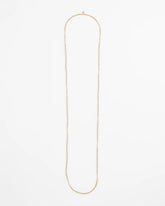 Long Goldtone Seed Bead Necklace