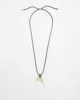 Adjustable Lucite Pendant Necklace