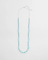 Teal Beaded Single Strand Necklace