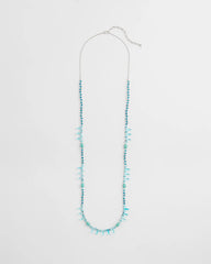 Teal Beaded Single Strand Necklace