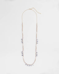 Purple Beaded Single Strand Necklace