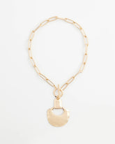 Goldtone Toggle Pendant Necklace