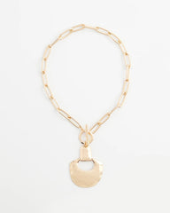 Goldtone Toggle Pendant Necklace