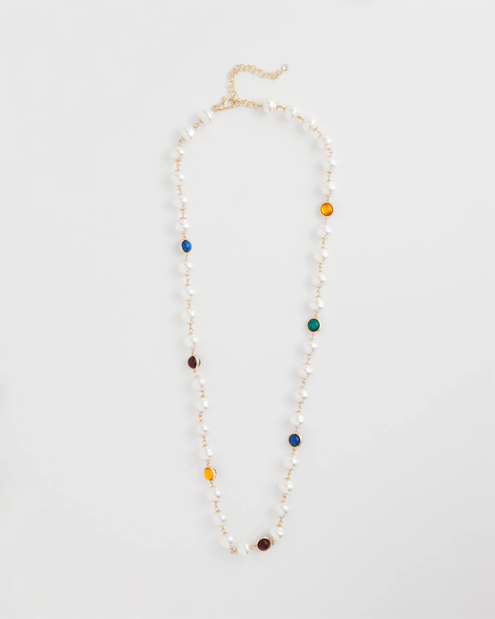 Beaded Faux Pearl Single-Strand Necklace