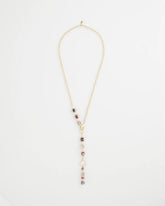 Art Deco Geo Glass Bead Y-Necklace