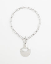 Silvertone Toggle Pendant Necklace