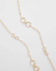 Equestrian Horsebit Long Link Necklace