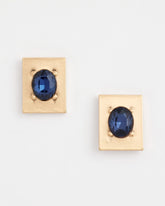 Blue & Gold Stud Earrings