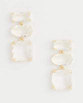 Neutral Faceted Drop Earrings