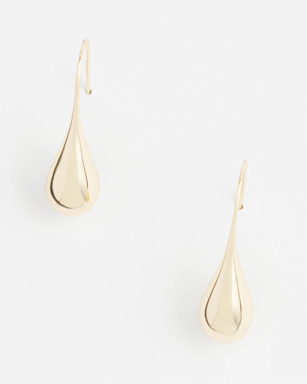 No Droop™ Gold Tone Teardrop Threader Earrings