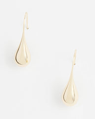 No Droop™ Gold Tone Teardrop Threader Earrings