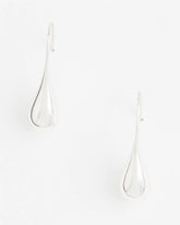 No Droop™ Silver Tone Teardrop Threader Earrings
