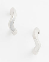 Silver Wavy Hoop Earrings