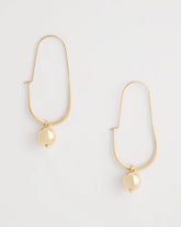 Gold Bead Threader Earrings
