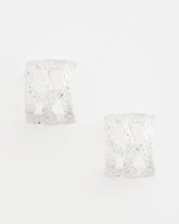 No Droop® Cutout Silvertone Hoop Earrings