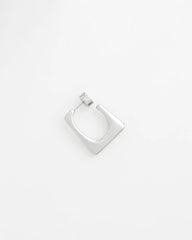 No Droop® Silver Tone Square Hoops