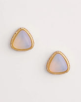 Faux Opal Stud Earrings
