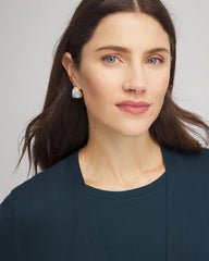 Faux Opal Stud Earrings