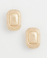 No Droop® Goldtone Square Clip-On Earrings