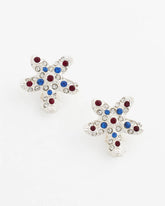 Red White & Blue Starfish Clip-On Earrings
