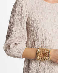 Textured Circle Stretch Bracelet