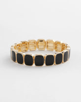 Chico's Originals Black Square Stretch Bracelet