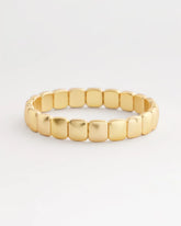 Golden Matte Square Stretch Bracelet