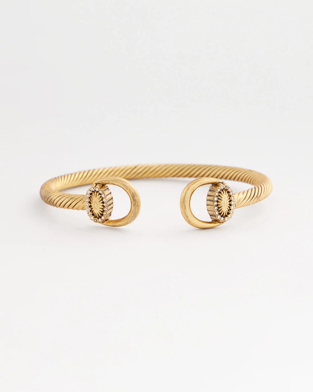 Equestrian Horsebit Goldtone Cuff Bracelet